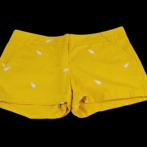 J. Crew Yellow Women's Shorts with Elephant Print